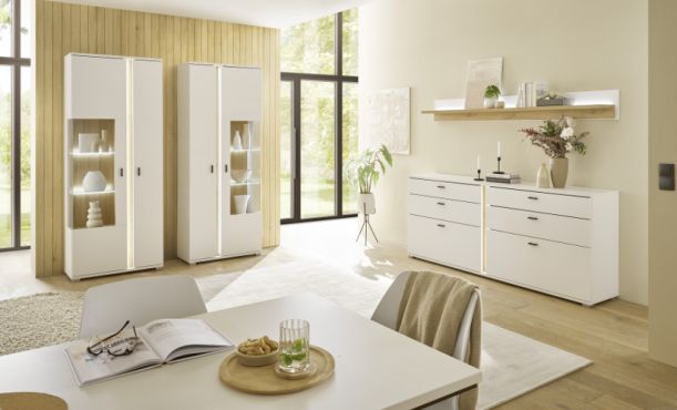 Speisezimmer Bellport weiß-Eiche