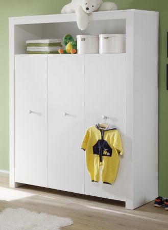 Babyzimmer: Kleiderschrank Olivia wei, 3-trig