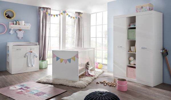 Bettumbauseiten Set wei fr Babybett Ronja Umbau Juniorbett