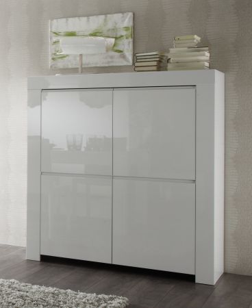 Highboard Kommode weiss Hochglanz Lack Italien Livorno3