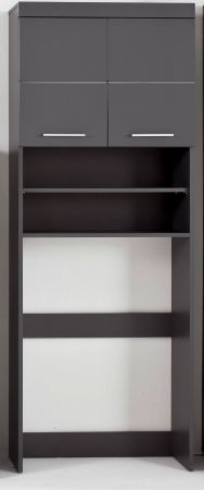 Waschmaschinenschrank Amanda in grau Hochglanz - Waschmaschinen berbau 63 x 187 cm