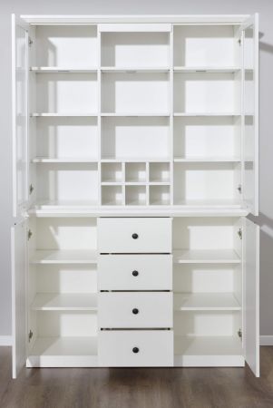 Buffetschrank Baxter in wei im Landhausstil (120 x 194 cm)