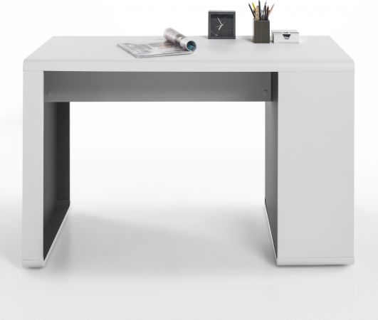 Schreibtisch Tadeo in wei matt und Anthrazit Laptoptisch fr Homeoffice und Bro 119 x 59 cm