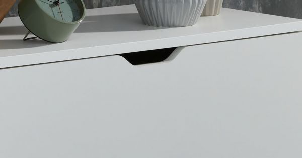 Schubkastenkommode Basix wei 80 x 101 cm mit 5 Schubksten