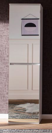 Garderobenschrank mit Spiegel Mirror in wei mit Spiegeltren - Schuhschrank 37 x 191 cm