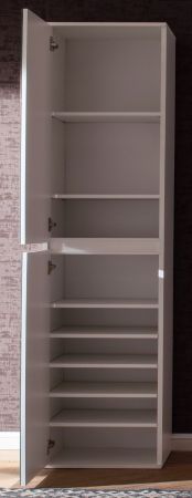 Garderobenschrank mit Spiegel Mirror in wei mit Spiegeltren - Schuhschrank 37 x 191 cm