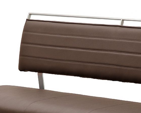 Sitzbank Pescara Braun Kunstleder 175 cm