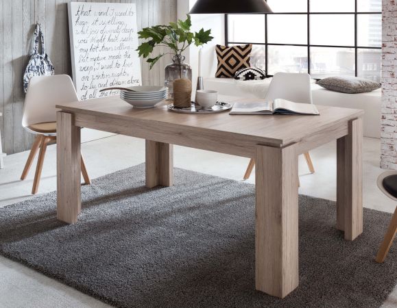 Esstisch Ausziehtisch San Remo Eiche hell Kchentisch 160 - 200 cm