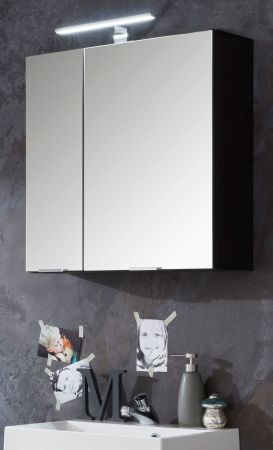 Badezimmer Spiegelschrank Concept1 in Graphit grau Badschrank 2-trig 60 x 63 cm