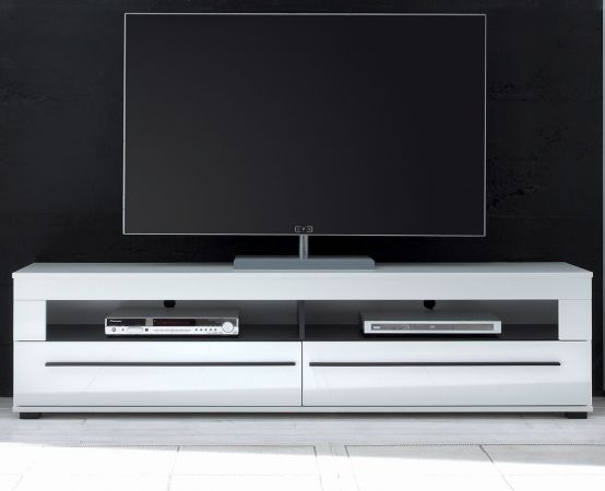 TV-Lowboard Design-D in Hochglanz wei TV-Unterteil 180 x 47 cm