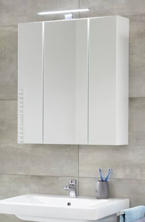 Badezimmer Spiegelschrank Monte in wei Badschrank 3-trig 60 x 74 cm