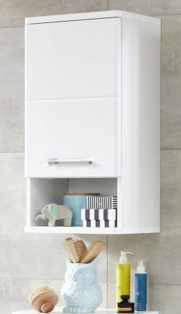 Badezimmer Hngeschrank Monte in wei Hochglanz Badschrank hngend 37 x 76 cm