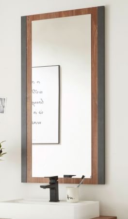Badezimmer Spiegel Auburn in Eiche Stirling und Matera grau Badmbel Wandspiegel 54 x 108 cm