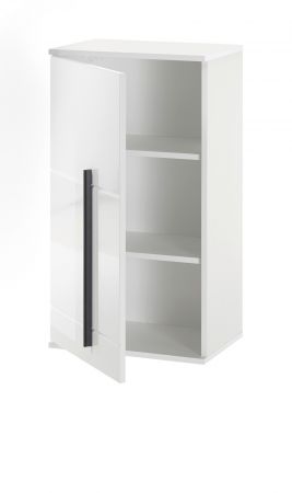 Badezimmer Hngeschrank Design-D in wei Hochglanz Badschrank hngend 45 x 85 cm