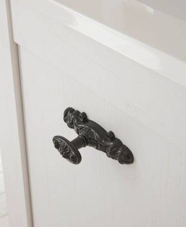 Badezimmer Badmbel Set Rovola in Pinie wei / Oslo Pinie Landhaus Badkombination 2-teilig 60 x 200 cm