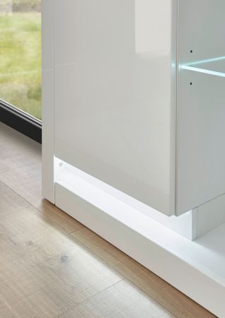 Wohnwand Ladis in wei Hochglanz Schrankwand 4-teilig 350 x 198 cm