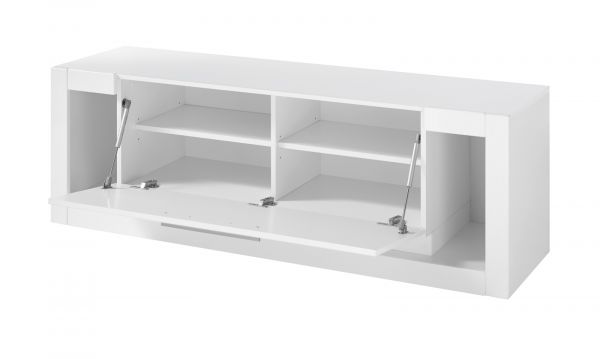 Wohnwand Ladis in wei Hochglanz Schrankwand 4-teilig 350 x 198 cm