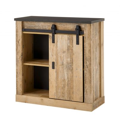 Aktenschrank Stove in Old Style hell und anthrazit Bro Kommode 93 x 91 cm