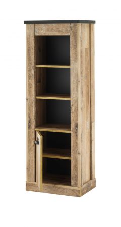 Regal Stove in Old Style hell und anthrazit Regalschrank 51 x 146 cm