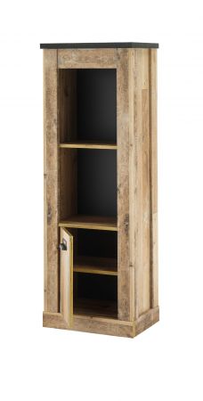 Regal Stove in Old Style hell und anthrazit Regalschrank 51 x 146 cm