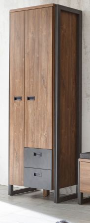 Garderobenschrank Auburn in Eiche Stirling und Matera grau Garderobe oder groer Schuhschrank 70 x 202 cm