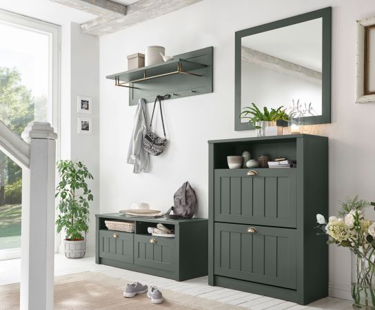 Garderobenkombination Forres in grn Landhausstil Garderobe Set 4-teilig 212 x 198 cm