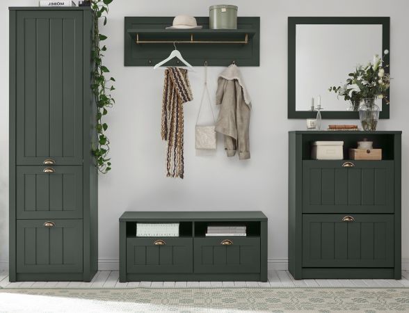 Garderobenschrank Forres in grn Landhausstil Garderobe 60 x 204 cm