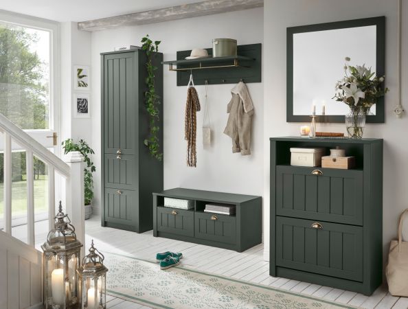 Garderobenschrank Forres in grn Landhausstil Garderobe 60 x 204 cm