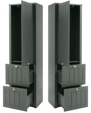 Garderobenschrank Forres in grn Landhausstil Garderobe 60 x 204 cm