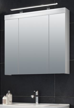 Badezimmer Spiegelschrank Devon in wei Badschrank 3-trig 80 x 75 cm