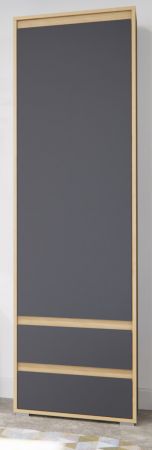 Garderobenschrank Torino in Basalt grau und Eiche Garderobe oder groer Schuhschrank 54 x 190 cm