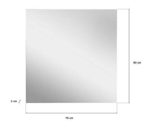 Garderobenspiegel Torino in Eiche Flur Diele Wandspiegel 76 x 80 cm