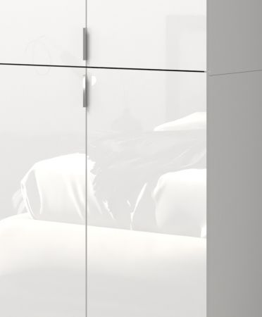 Garderobe ProjektX in wei Hochglanz Mehrzweckschrank 183 x 193 cm