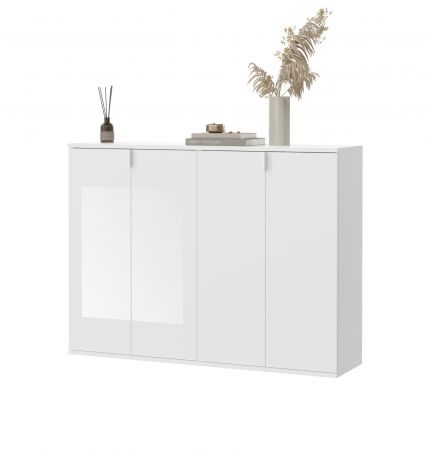 Kommode ProjektX in wei Hochglanz Sideboard Mehrzweckschrank 122 x 99 cm