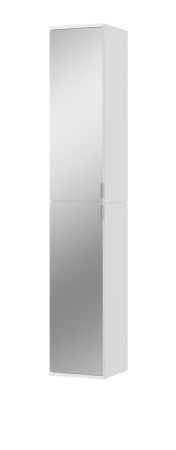 Stauraumschrank mit Spiegel ProjektX in wei Mehrzweckschrank 30 x 193 cm Hochschrank mit Spiegeltr