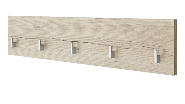 Garderobenpaneel Malea in Eiche San Remo Garderobenleiste 88 x 18 cm Wandgarderobe