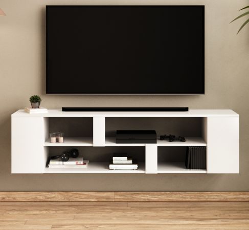 TV-Lowboard Clarity in wei TV-Unterteil hngend 155 cm
