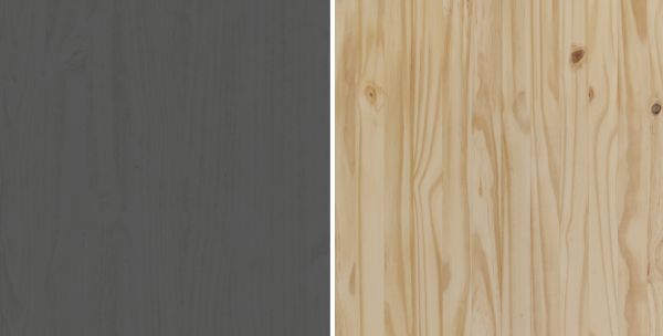 Kommode Latera in Massivholz Kiefer grau lackiert Wohn- und Esszimmer Sideboard 78 x 79 cm