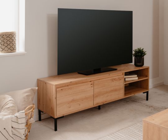 TV-Lowboard Korsika in Artisan Eiche TV Unterteil 150 x 49 cm