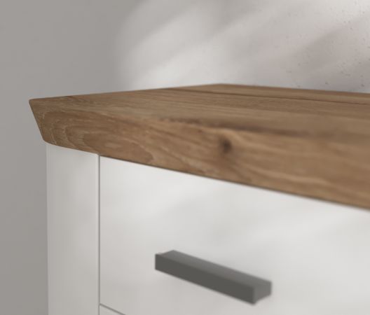 Garderobenpaneel Michigan in wei matt und Viking Eiche Flur Wandgarderobe 79 x 114 cm