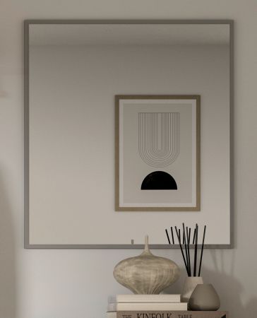 Garderobenspiegel Jaru in grau Flur Wandspiegel 65 x 70 cm