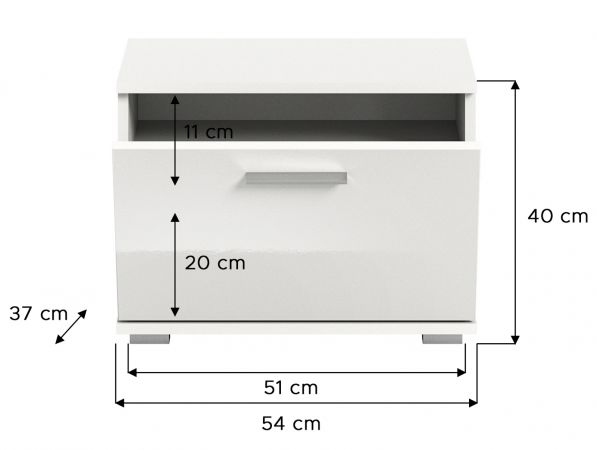 Garderobe Sitzbank Prego in wei Hochglanz Flur Garderobenbank 55 x 40 cm