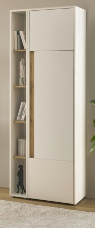 Aktenschrank Set Center in wei und Wotan Eiche Stauraumschrank und Regal fr Homeoffice 70 x 200 cm