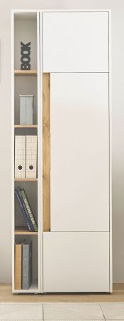 Aktenschrank Set Center in wei und Wotan Eiche Stauraumschrank und Regal fr Homeoffice 70 x 200 cm