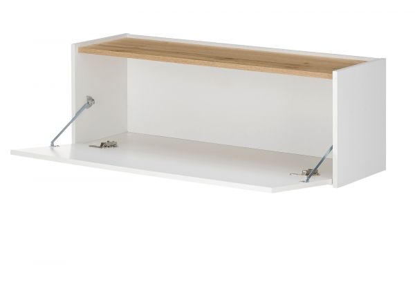 Hngeschrank Center in wei und Wotan Eiche Broschrank hngend fr Homeoffice 100 cm