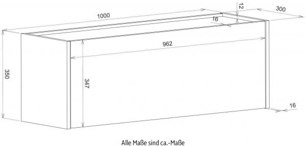 Hngeschrank Center in wei und Wotan Eiche Broschrank hngend fr Homeoffice 100 cm