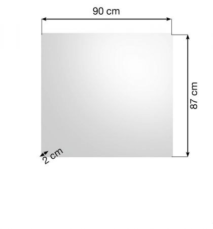 Garderobenspiegel Scout in Rauchsilber grau Wandspiegel 90 x 87 cm