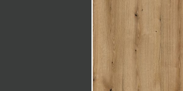 Couchtisch Synnax in grau und Evoke Eiche Beistelltisch mit Stauraum 110 x 60 cm
