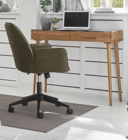 Brostuhl O-Pemba in olive mit Armlehne Schreibtischstuhl fr Homeoffice und Bro