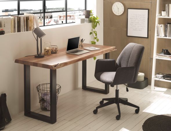 Schreibtisch Cartagena in Akazie massiv lackiert Computertisch fr Homeoffice und Bro 140 x 65 cm